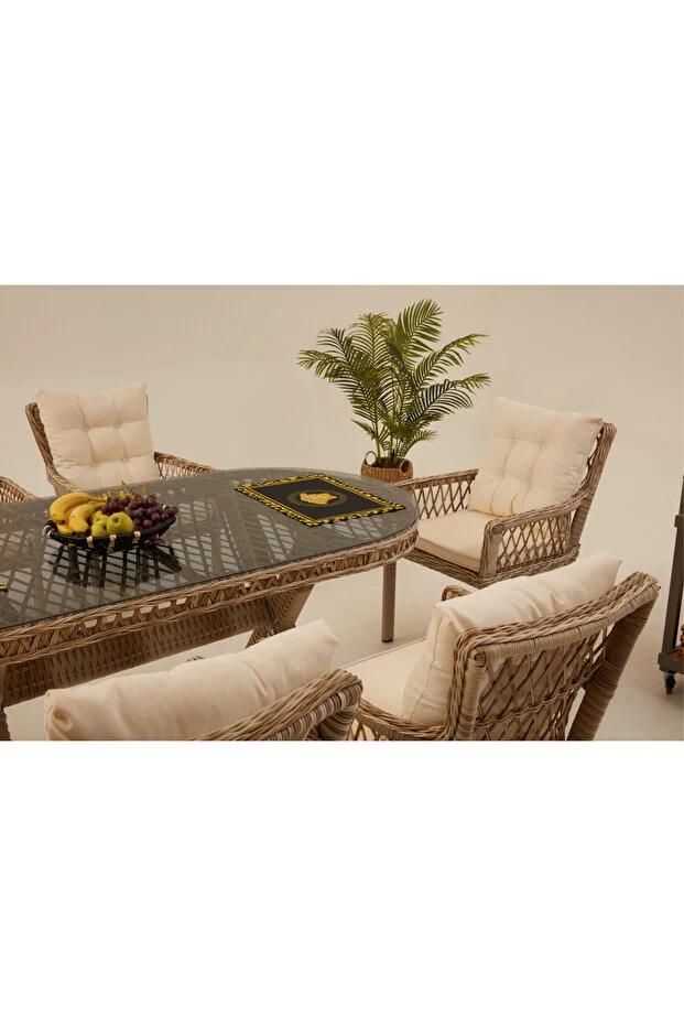 Polo Rattan Bahçe Masa Takımı (6 KİŞİLİK)